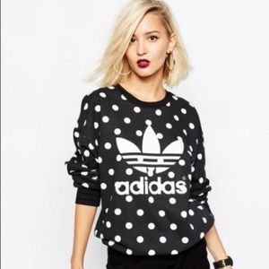 The Harlow✨Couture Adidas Trefoil Polka Sweatshirt